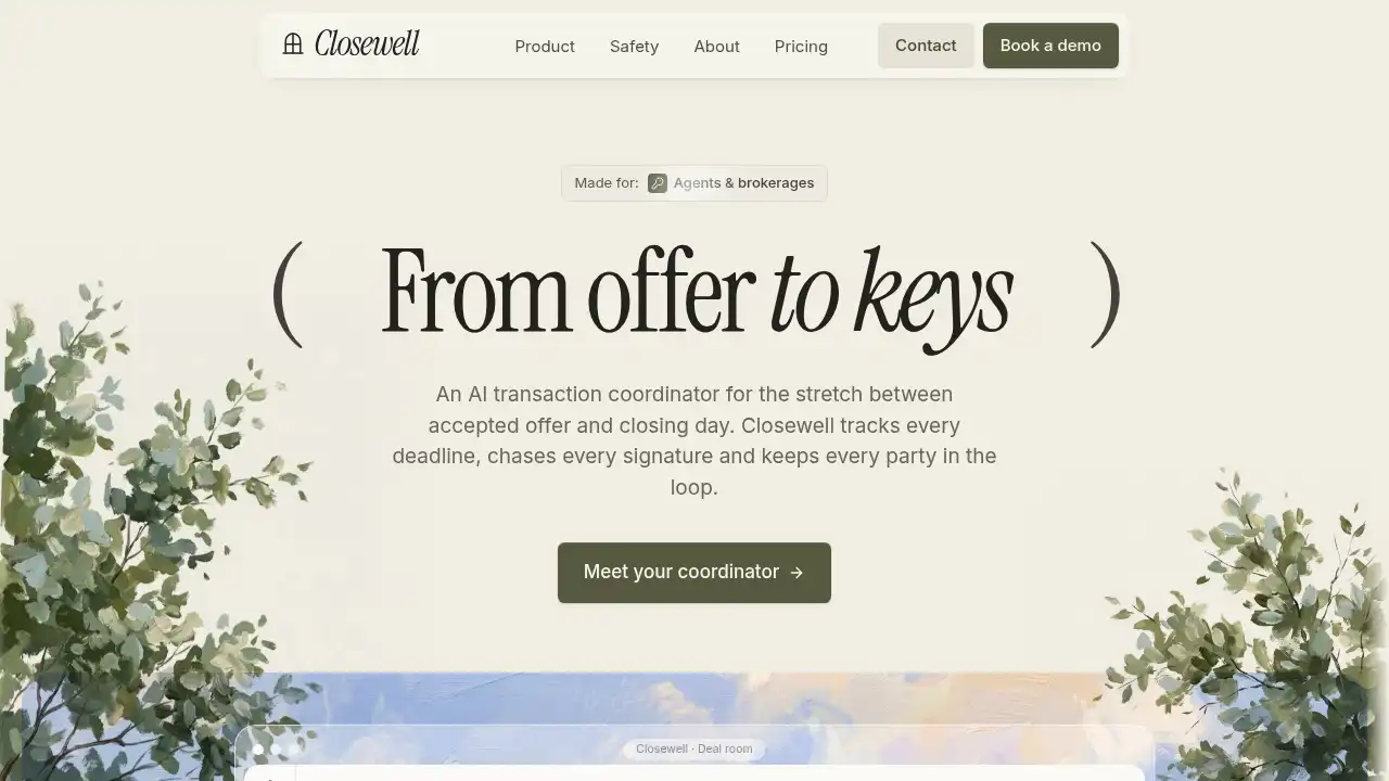 Closewell template preview