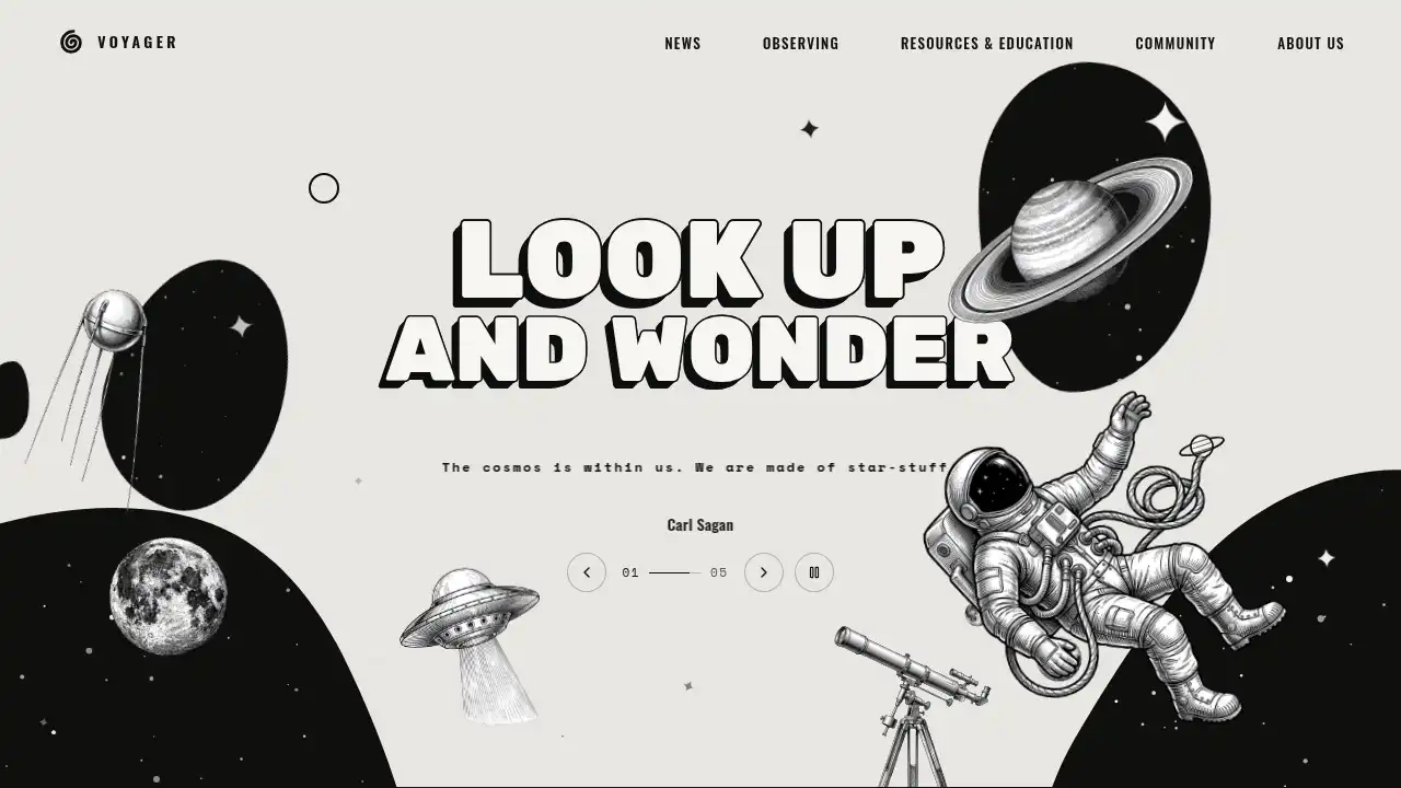 Voyager template preview