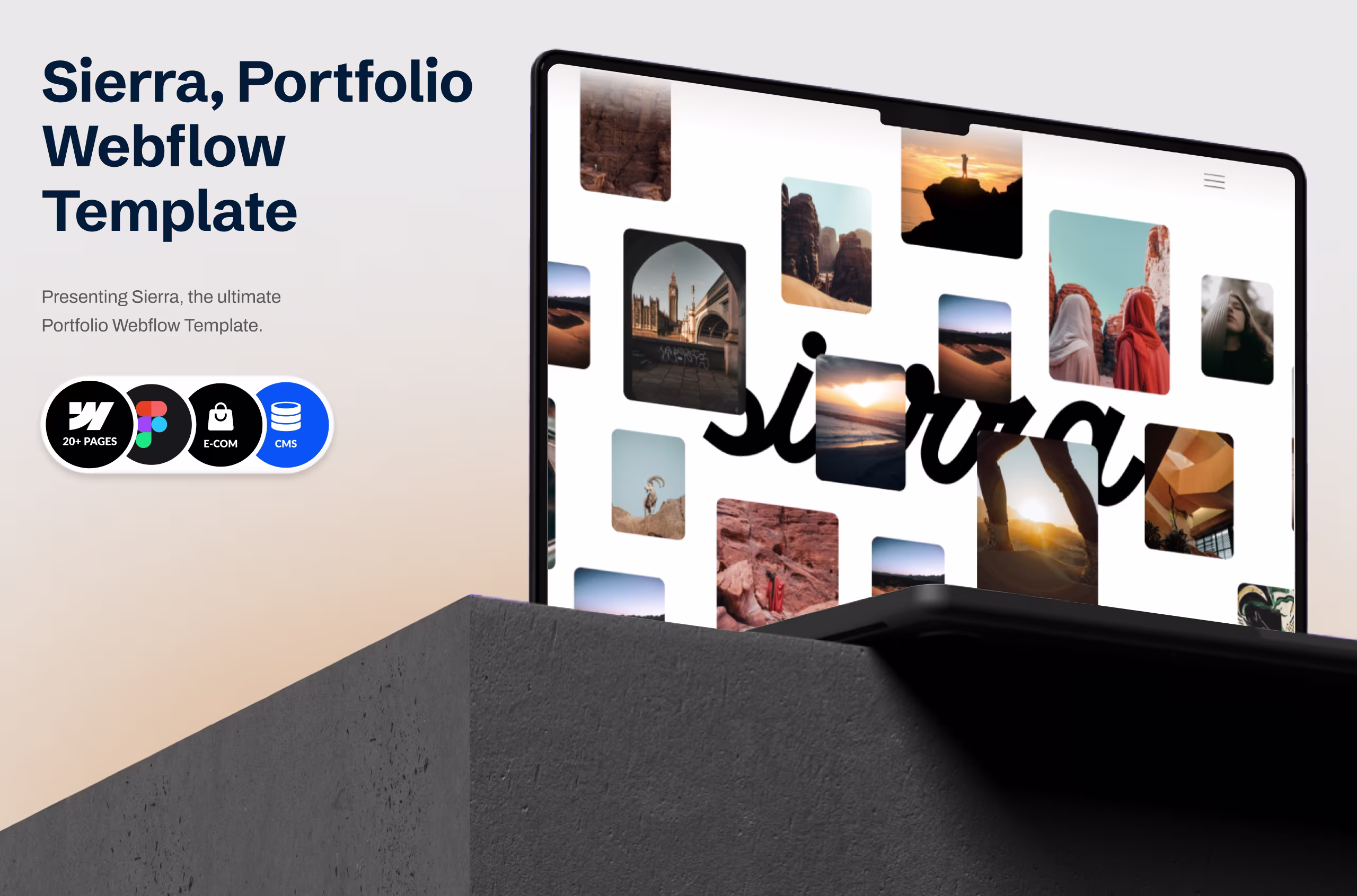 Webflow portfolio template designed by Wedoflow and Modulify