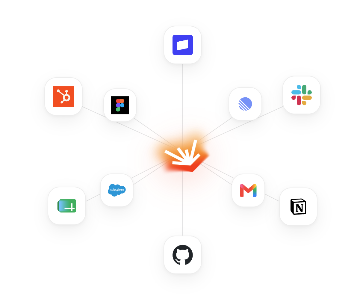 Modulify connects to Stripe, Slack, Figma, Notion, HubSpot and over a hundred other tools