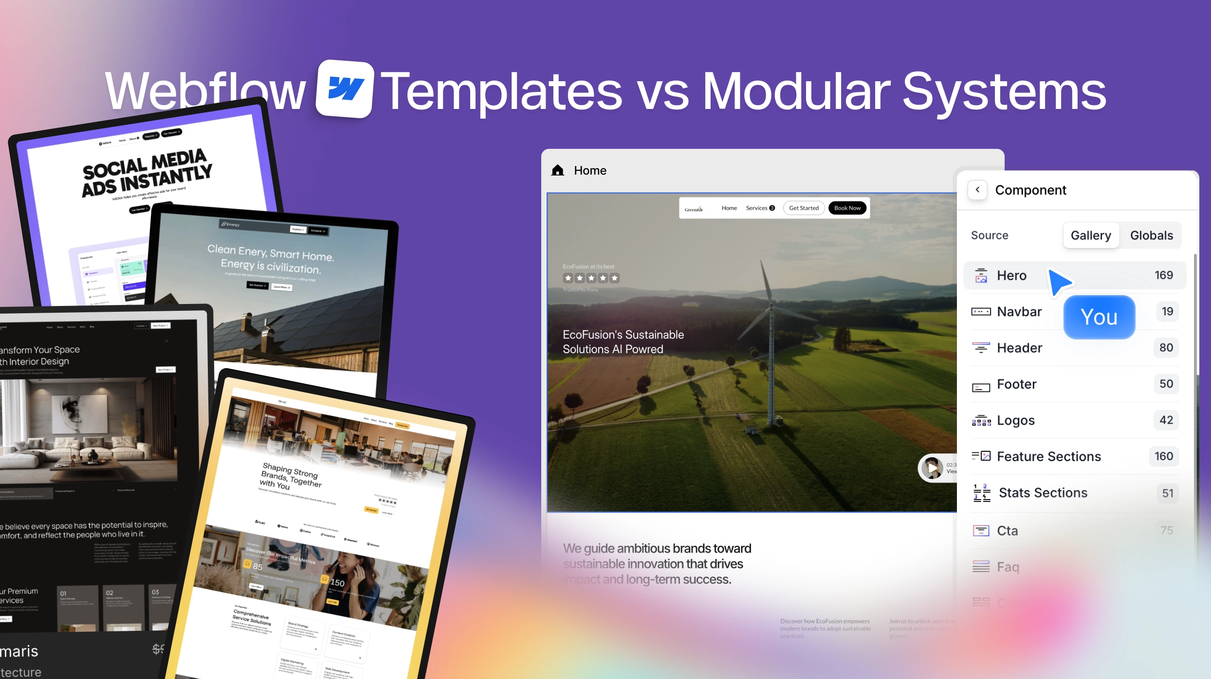 Webflow Templates vs Modular Systems