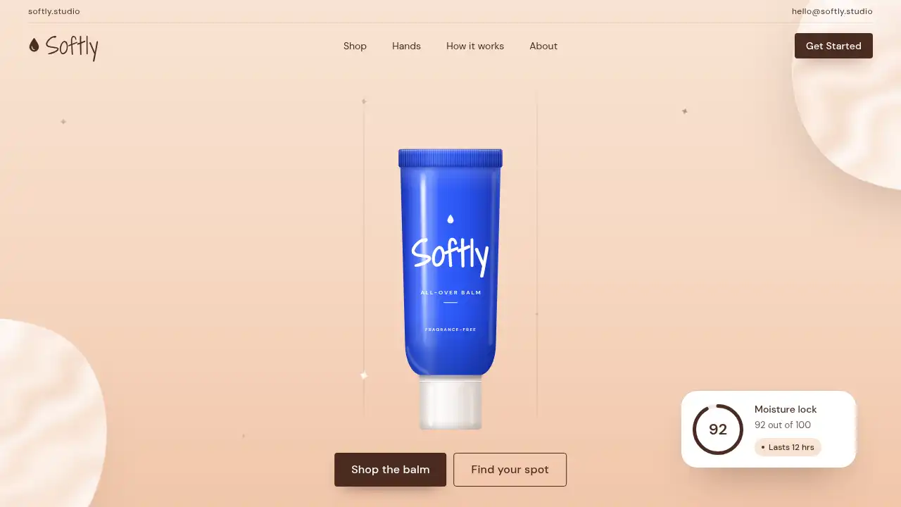 Softly template preview