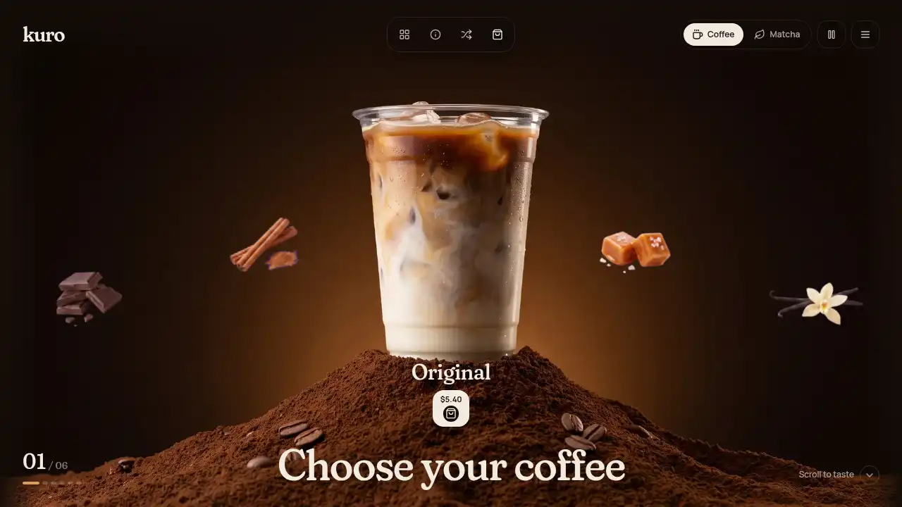 Kuro Coffee template preview