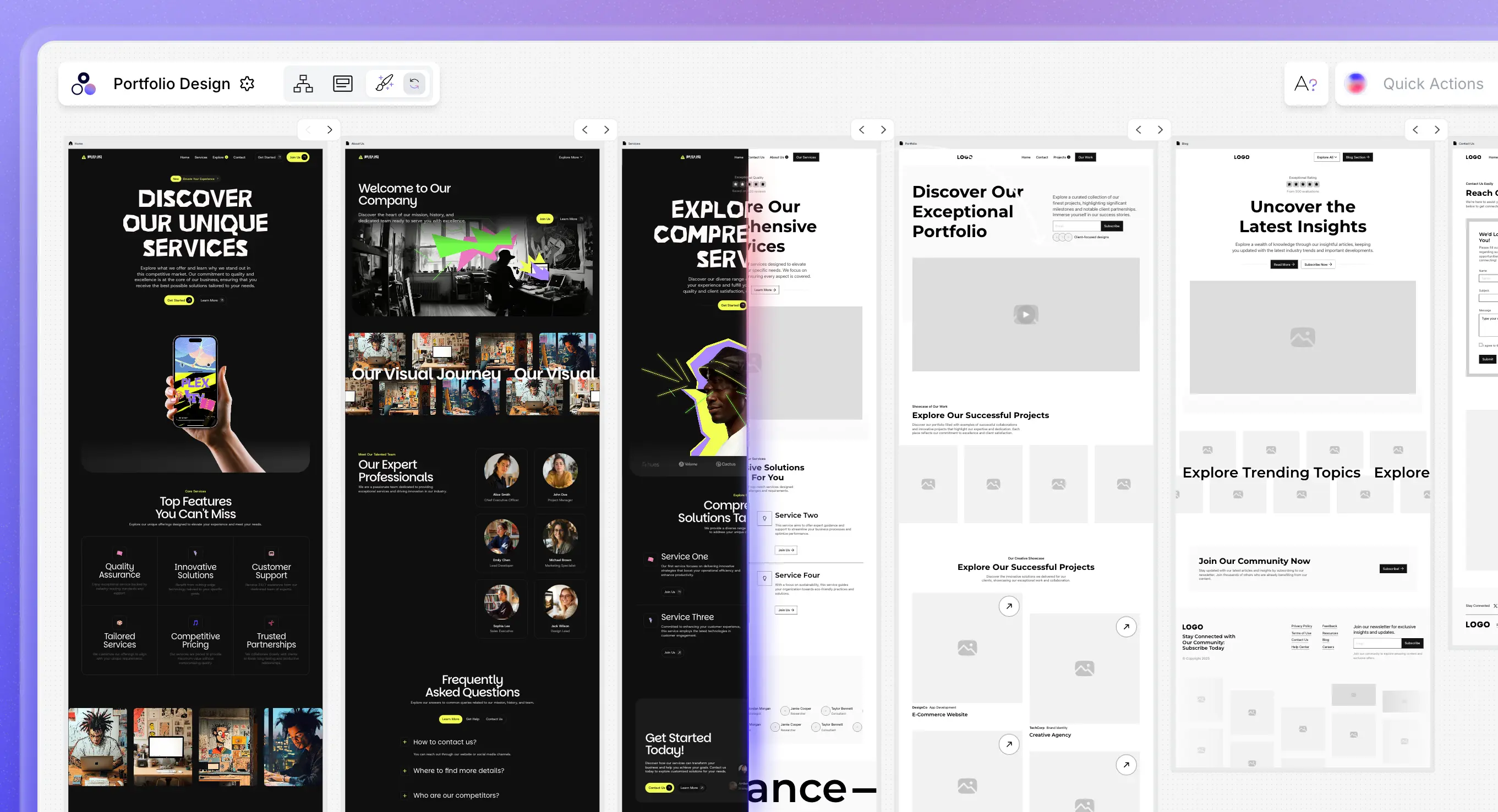 Wireframe to design with Modulify