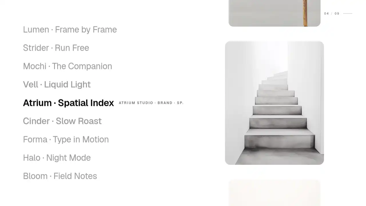 Folio template preview