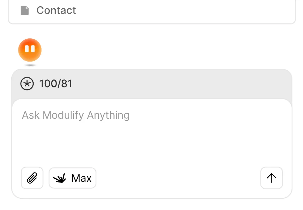 Refining a section with chat