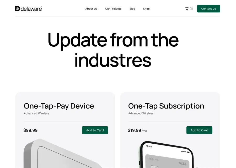 Multi-page website built with Modulify